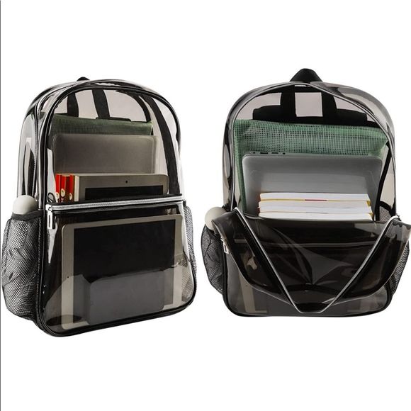 Neurora Clear Backpack Heavy Duty TPU Transparent Backpack 17.2”x14” - Picture 1 of 7